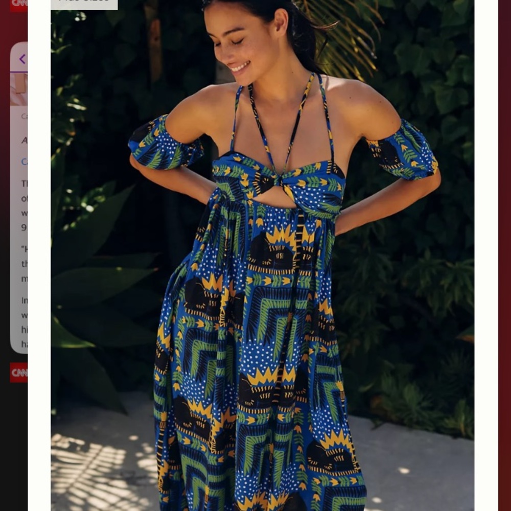 João Incerti for Anthropologie Strappy Bandeau Dress XL